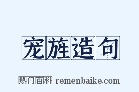 宠旌造句是什么意思的图片